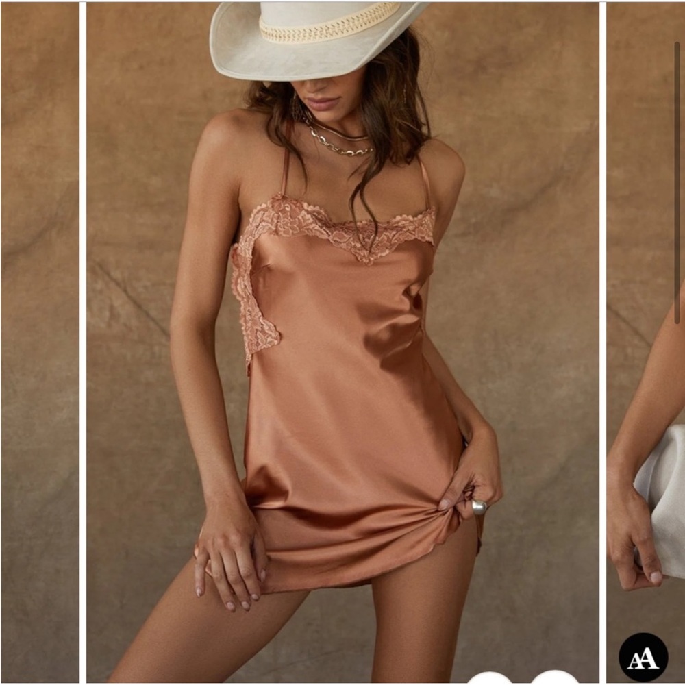 ✨ 12th Tribe | Wynona Copper Slip Dress✨